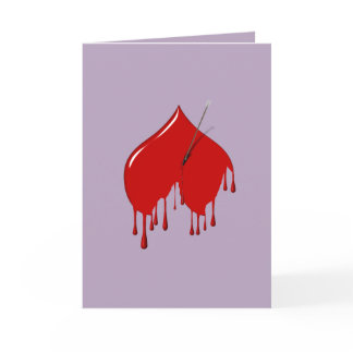 Anti-Valentine Shot in the Heart card