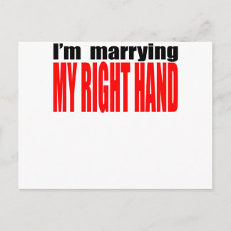 anti valentine single marrying right hand heartbr holiday postcard