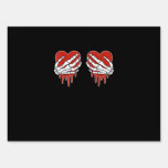 Anti Valentine Skeleton Hands Heart Goth Sign