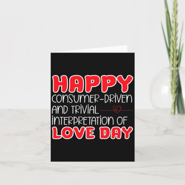 Anti Valentines Day Anti Love Valentine Hate Sing  Card (Front)