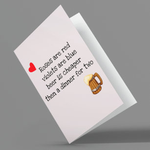 Anti Valentine's Day Beer Funny Card