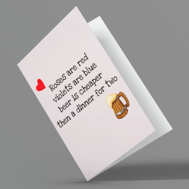 Anti Valentine's Day Beer Funny Card (Creator Uploaded)