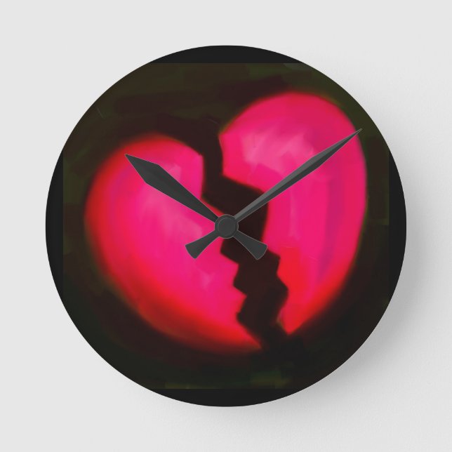anti valentines day broken heart clock (Front)