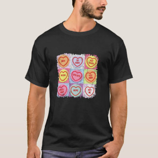 Anti Valentines Day Funny Candy Valentines Hearts T-Shirt