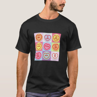 Anti Valentines Day Funny Candy Valentines Hearts T-Shirt