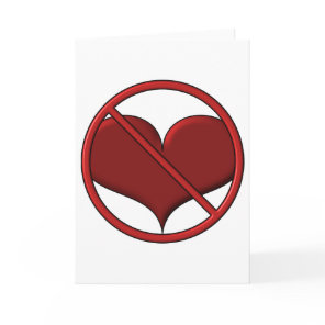 Anti Valentine's Day Heart: S.A.D. by Sonja A.S. Holiday Card