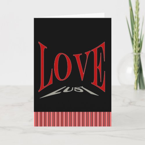 Anti Valentines Day Love or Lust Card