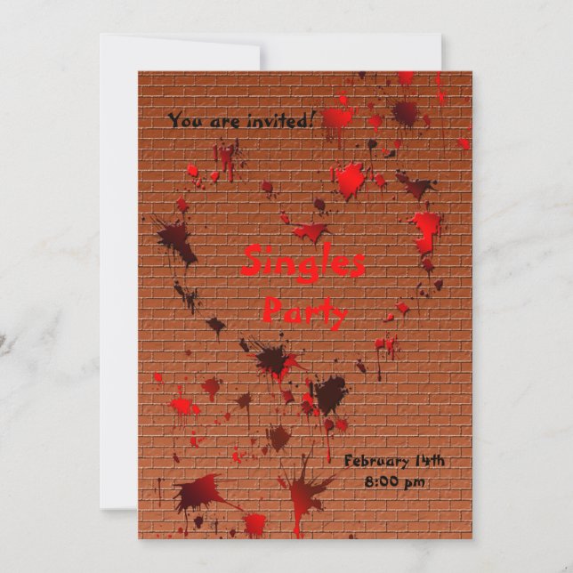 Anti- Valentine's Day Party invitation (Front)