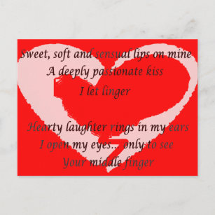 Anti-Valentine's Day Poem - Custom... - Customized Holiday Postcard