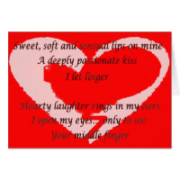 Anti-Valentine's Day Poem - Customized Greeting Cards