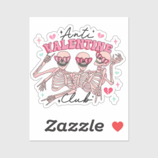 Anti Valentines Day Skeletons Sticker