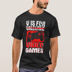 Anti Valentines Day Video Games Gamer Boys Men T-Shirt