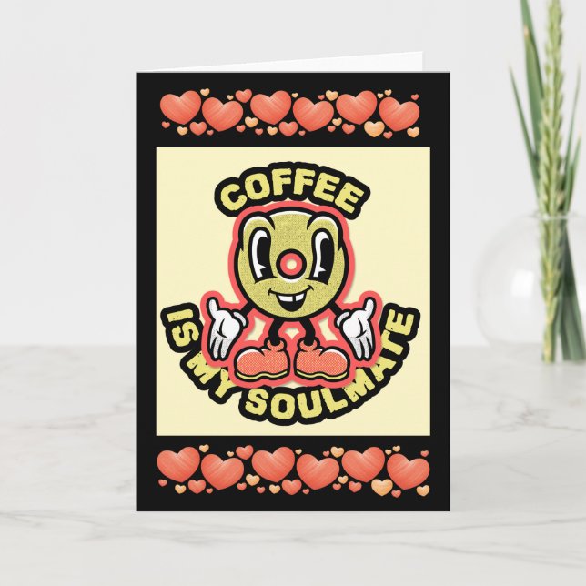 ANTI VALENTINES FUNNY FRIEND COFFEE CARDS (Front)