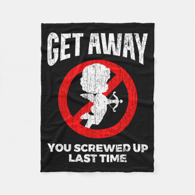 Anti Valentines Sarcastic Cud Quote Funny Gift  Fleece Blanket (Front)