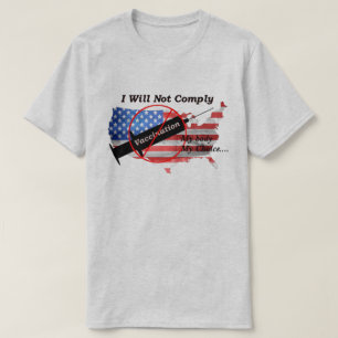 Anti Vax My Body My Choice Red White Blue US Flag T-Shirt