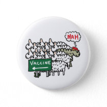Anti Vax Sheep Vaccination Button