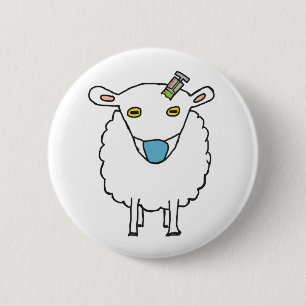 Anti Vax Sheep Vaccination Button