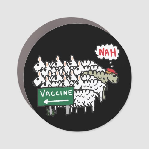 Anti Vax Sheep Vaccination Car Magnet