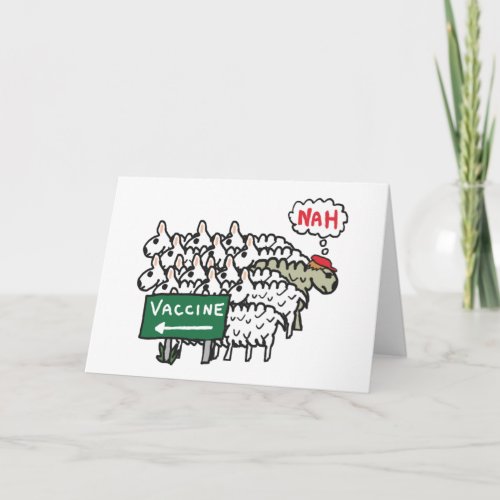 Anti Vax Sheep Vaccination Card