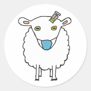 Anti Vax Sheep Vaccination Classic Round Sticker