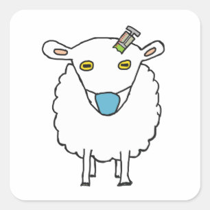 Anti Vax Sheep Vaccination Square Sticker
