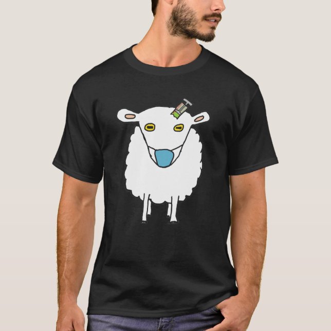 Anti Vax Sheep Vaccination T-Shirt (Front)