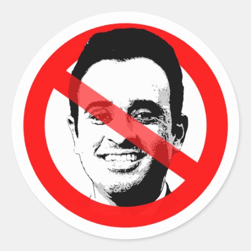 Anti Vivek Ramaswamy Crossed Out Face Classic Round Sticker