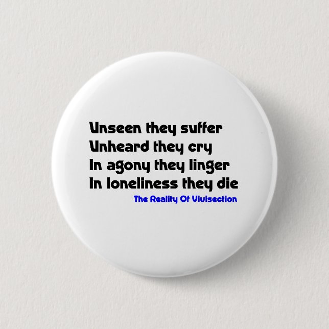 Anti Vivisection Button (Front)