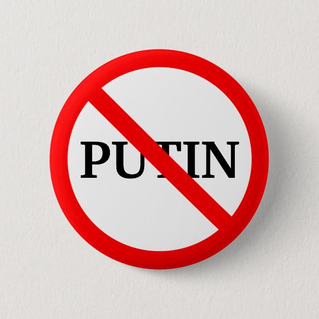 Anti Vladimir Putin Button (Front)
