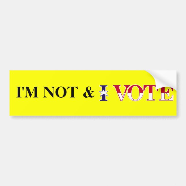Anti-Vote bumper sticker (Front)