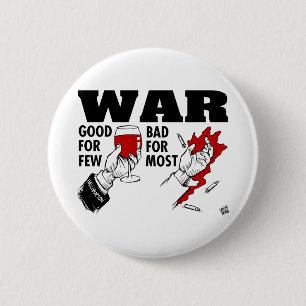 anti war pinback button