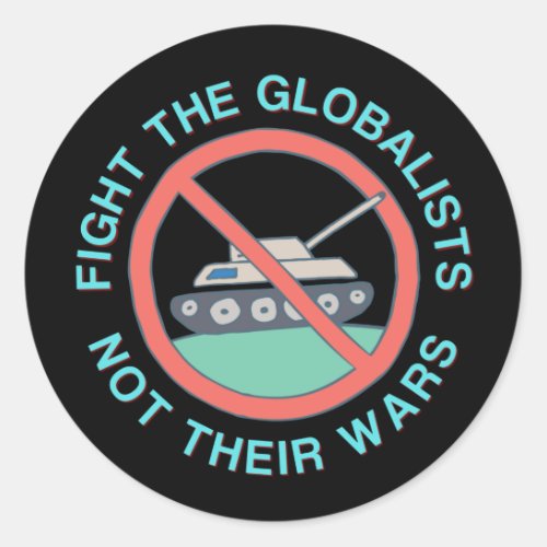 Anti War Stop the Sanctions Great Reset Classic Round Sticker