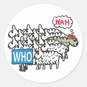 Anti WHO Classic Round Sticker