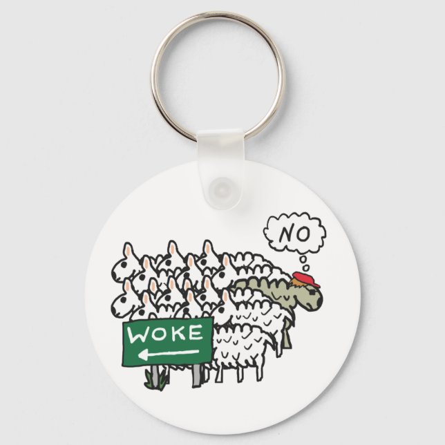 Anti Woke Keychain (Front)