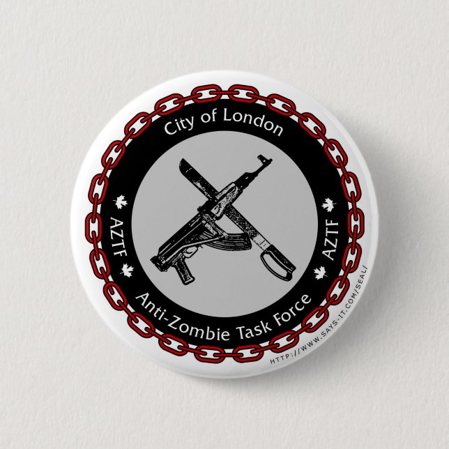 Anti-Zombie Task Force Button (Front)
