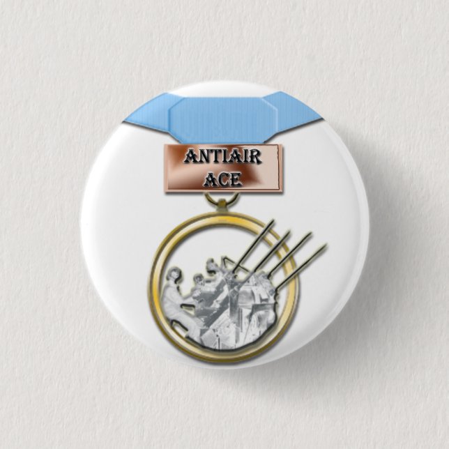 Antiair Ace medal button (Front)