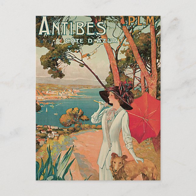 Antibes Côte d'Azur France Vintage Postcard (Front)