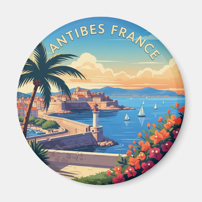 Antibes France Travel Magnet (Front)