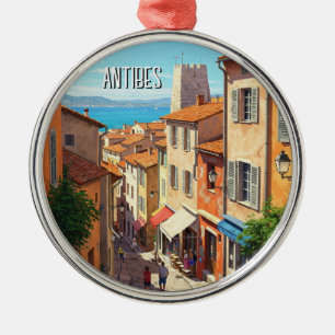 Antibes France Travel Metal Ornament