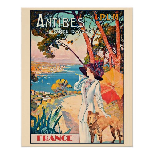 Antibes France vintage poster