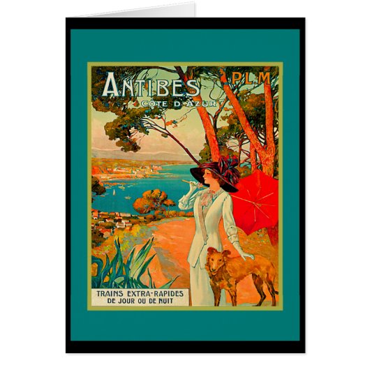 Antibes France Vintage Poster Cards (Front)