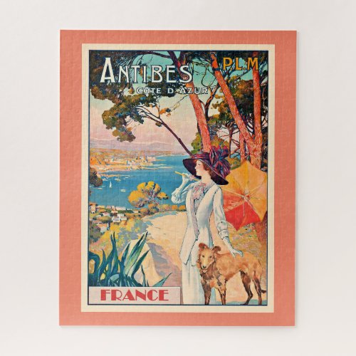 Antibes France vintage poster Jigsaw Puzzle