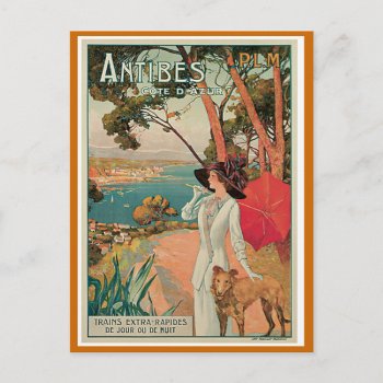 "antibes  France" Vintage Travel Postcard by PrimeVintage at Zazzle