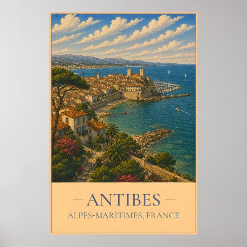 Antibes, France – Vintage Travel Poster