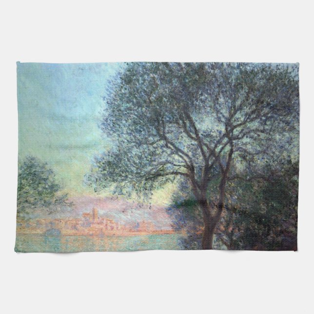 Antibes in the Morning by Claude Monet Kitchen Towel (Horizontal)