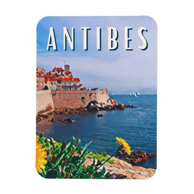 Antibes Photo Vintage  Magnet (Vertical)