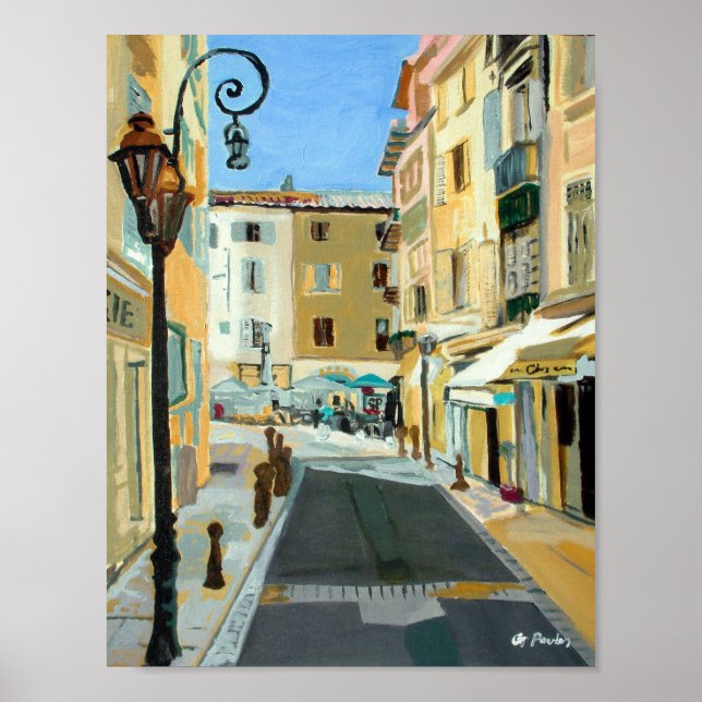Antibes Street Scene Poster (Front)