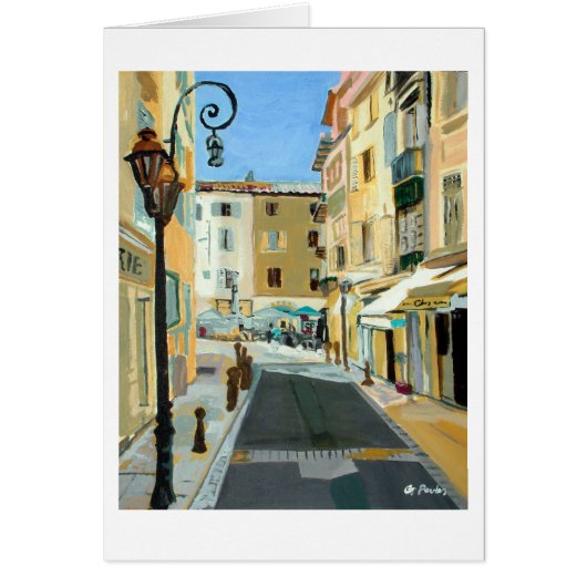 Antibes Street Scene Printed Card (Front)