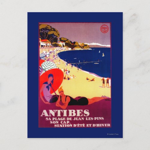 Antibes Vintage PosterEurope Postcard