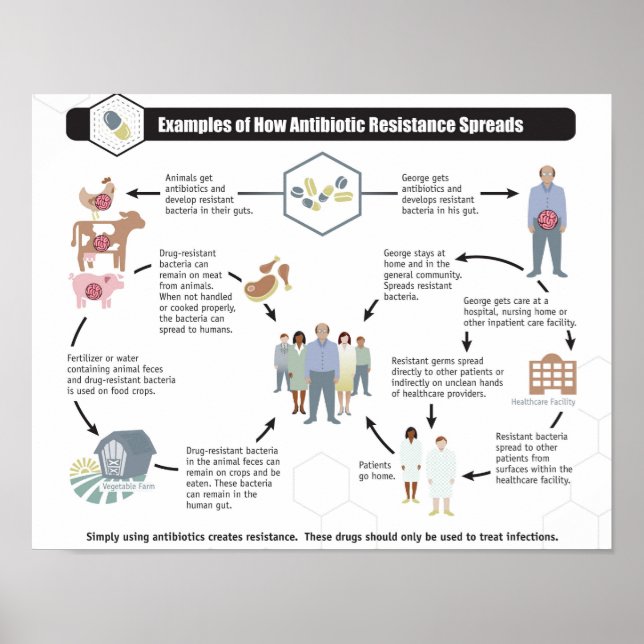 Antibiotic Resistance Health Wellness poster (Front)